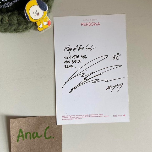 RM Big Map of the soul Persona Photocard - Picture 2 of 2